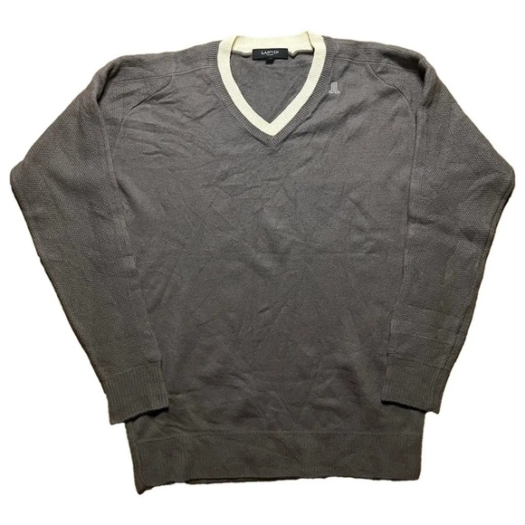 Lanvin Grey Wool Sweater Knitwear Sweatshirts - Picture 1 of 5